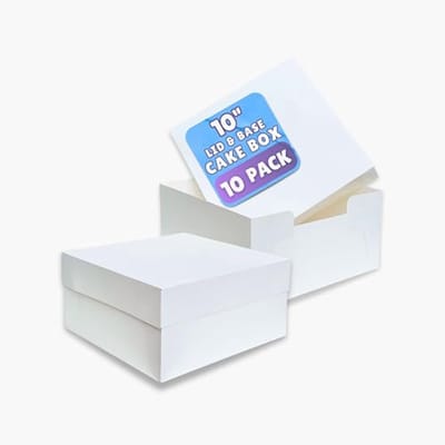 Kartonnen Taartdozen 25,5 cm - 10 Stuks - Ideaal voor Taartvervoer en Presentatie