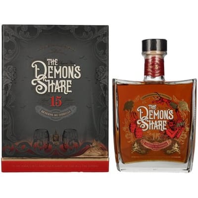 De Rum van de Demon The Demon's Share 15 Years Old Spirit Drink Reserva de Bodega 43% Vol. 0,7l in geschenkverpakking
