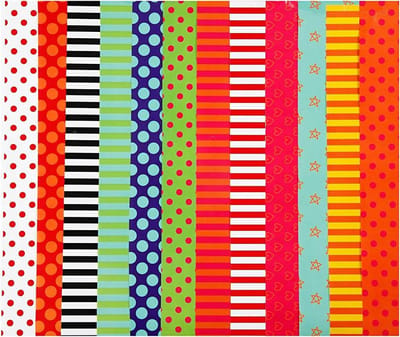 Glanspapier, bedrukt, vel 24x32 cm, 80 gr, diverse kleuren, 50 div vellen
