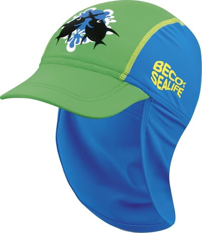 BECO-SEALIFE® Zonnepet kinderen - Zonnepetje kind - Blauw/Groen 2-6 jr