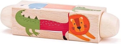 Draai Puzzel Blok - Houten Puzzel - Kinderen Leren - Stevig Hout - 1 millimeter - Meerkleurig