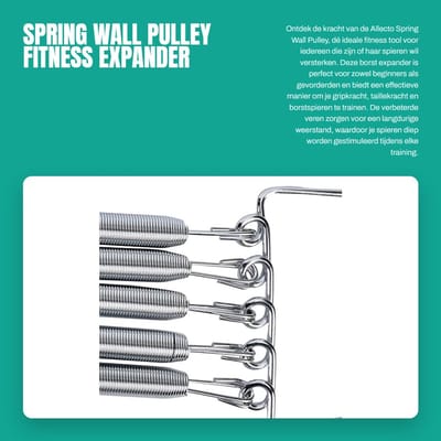 Dailygoods- Borst Expander Verwijderbare Lente - Spierversterking - Fitness Training - Houten Handvat - Krachtige Weerstand - Multifunctioneel - Fitnessband