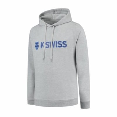 Trui K-Swiss Unisex Essentials Hooded Sweat Light Grey Melange-S
