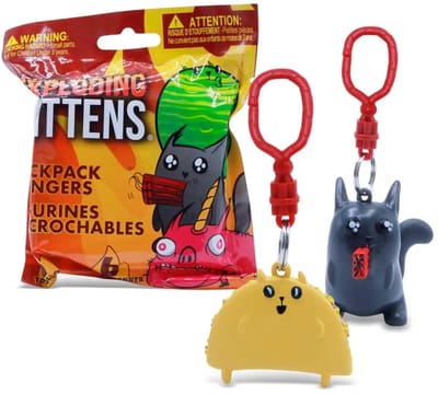 Exploding Kittens Backpack sleutelhanger - 1 exemplaar - Blind Bag Surprise - 5 cm - Rugtas hanger - Bekend van Bordspel