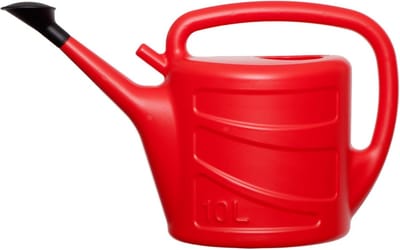 Stijlvolle 10L Gieter in Rood voor Binnen en Buiten - Perfect voor Tuinieren