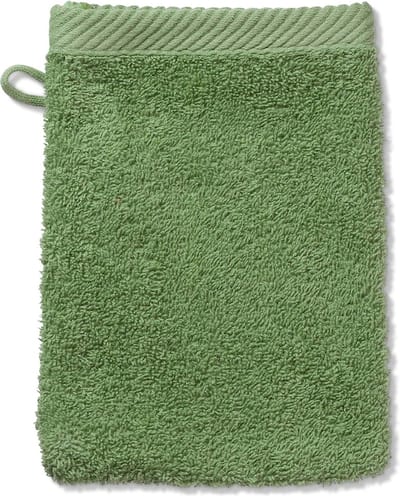Washandje, Set van 3 Stuks, 15 x 21 cm, Mos Groen, Katoen - Kela | Ladessa