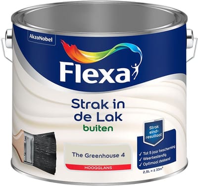 Flexa - Strak In De Lak Buitenlak Hoogglans - The Greenhouse 4 - Mengverf - 2,5 L