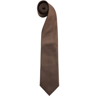 Premier Heren Kleuren Mode Stropdas (Bruin)