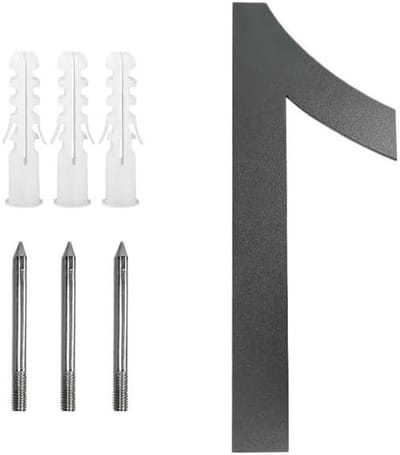 Zwevende Huisnummers - Adres Plaat - Huis Identificatie - Schaduw Effect - 8 Inch - Zilver