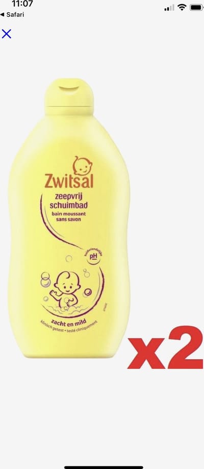 ZWITSAL Schuimbad Zeepvrij - Houdt De Huid Zacht & Beschermt Tegen Uitdrogen - 200ml x 2