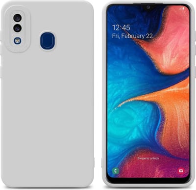 Cadorabo Hoesje geschikt voor Samsung Galaxy A20 / A30 / M10s in FLUID WIT - Beschermhoes gemaakt van flexibel TPU silicone Cover Fluid Case