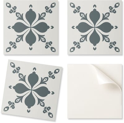 Vinyl wandtegeldecoratie voor kantoor, decoratief patroon met bladeren, 20x20x20 cm