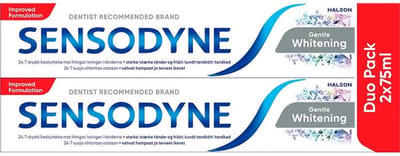 Sensodyne Gentle Whitening Tandpasta – Duo Pack 2x 75ml – Bescherming Gevoelige Tanden – Zachte Whitening