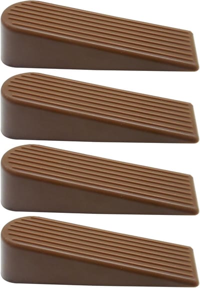 Deurstoppers Set - Antislip Wiggen - Deuren Open Houden - Duurzaam Siliconengel - 4 Stuks - Bruin