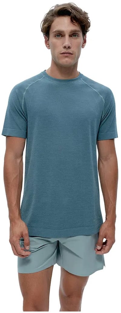 Born Living Yoga Nyong T-shirt Met Korte Mouwen Blauw S Man