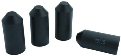 PRO-TIE® - Krimpkous Eindkap Einddop met Lijm 40-16 mm Zwart UV bestendig - PRO-TIE