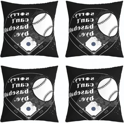 Kinder Kussenhoezen - Decoratieve Kussenslopen - Kamer Decoratie - Dubbelzijdige Print - 50x50cm Set van 4 - Zwart