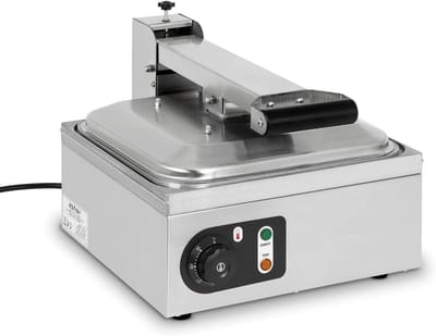 Gastro Broodrooster - Apparaat 9 Plakken - Snel Brood Grillen - Dubbele Aluminium Platen - 9 Broodjes Tegelijk - Rood