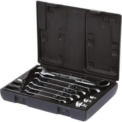 KS Tools 503.4647 Ringsleutel met ratelset Sleutelbreedte (metrisch) 8 - 19 mm