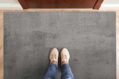 Coloray Deurmat voor binnen - Grijs Binnen Deurmat - Concreet Binnenmat - Design Deurmat - Deurmat Groot - 150x100 cm