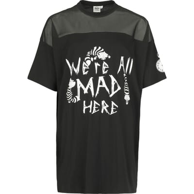 Alice in Wonderland - Disney T-shirt - Cheshire Cat - We're All Mad Here - S tot M - voor Vrouwen - zwart