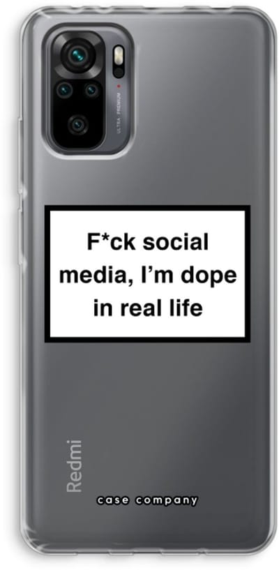 Case Company® - Hoesje geschikt voor Xiaomi Redmi Note 10 Pro hoesje - I'm dope - Soft Cover Telefoonhoesje - Bescherming aan alle Kanten en Schermrand