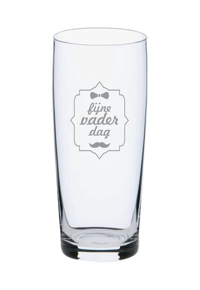 Vaderdag - Fijne Vader Dag - bierglas - bierfluitje - Vaderdag cadeau - graveren - uniek cadeau - glas gravering