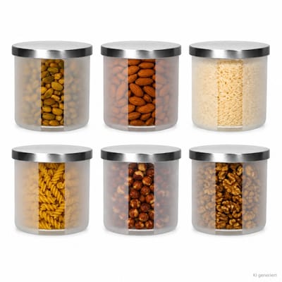 6-delige set Avar 0,6 L voorraadpotten - 811391