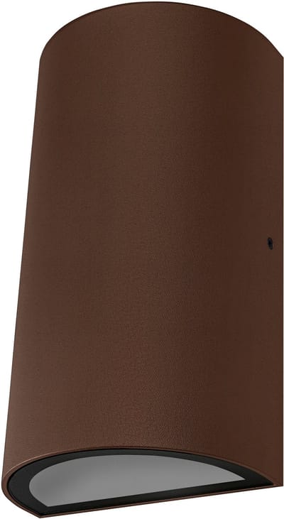 ENDURA Style UpDown buitenwandlamp, roestkleurig, 12 W, 700 lm, 3000 K, 100° stralingshoek, levensduur 30.000 u, IP54, aluminium behuizing, glazen afdekking, 160 mm hoogte