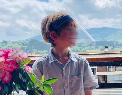 Gezichtsscherm voor Kinderen - Transparant Blauw met Comfortabele Pasvorm