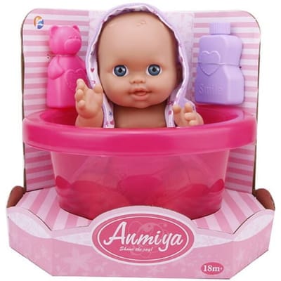 Actie Pop Baby 30 Cm. W Bad + Badaccessoires