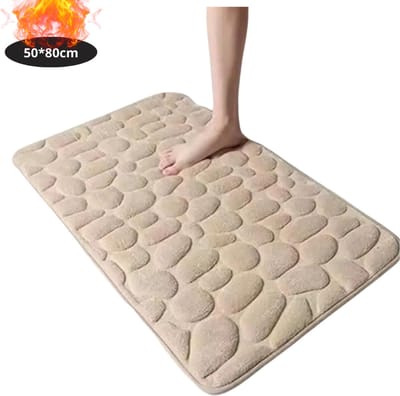 Nivard Badmat - Douchemat - Antislip - Wc Mat - Toiletmat - Badkamermat - Kameel - 50x80
