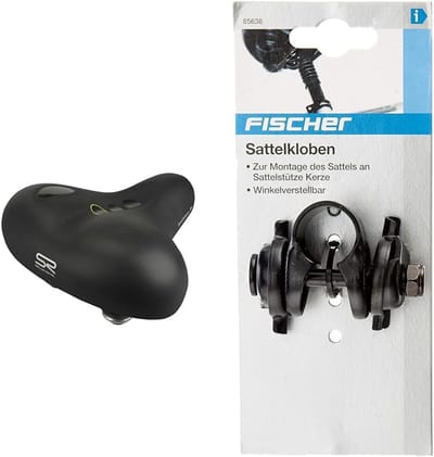 Elastomer Gel Toerzendel voor Volwassenen - Zwart - Universele Zadelklem