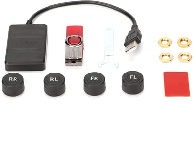 VT Goods - Auto USB Bandenspanning Monitor - Monitoring Alarm - Waterdicht - Externe Sensor - Bandenspanning Detector - Geschikt voor Android N...