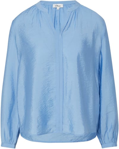 Vloeiende Viscose Blouse met Plissé en All-Over Print Dames s.Oliver