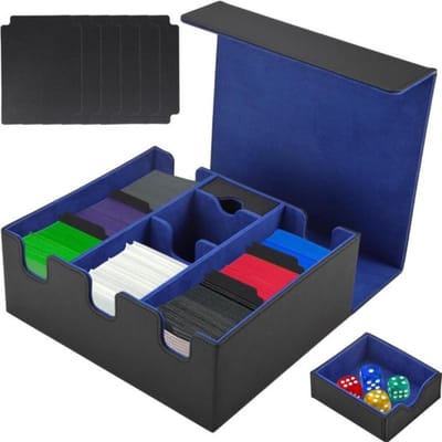 Deck-box Met Magnetisch Sluiting - Luxe PU-leer - Geschikt Voor 1200+ Kaarten - Zwart