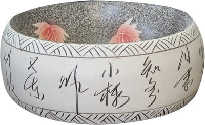 Fine Asianliving Keramische Waskom Lotus Handgeschilderde B41xH15cm