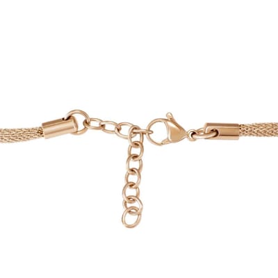 Quiges Verstelbare Vossestaart Ketting met Karabijnsluiting voor Hangers - RVS - Dames - 42.5cm tot 46cm - EPK067
