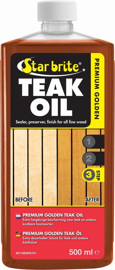 STAR BRITE Premium Golden Teak Olie - Verzegelaar/Beschermer/Finish - 500 ml