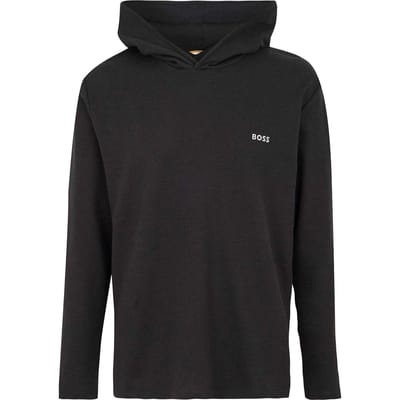 Boss Hoodie met wafelpatroon voor heren (Zwart)