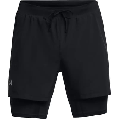 Under Armour Launch 5 2-in-1 Sportshort heren Zwart XS