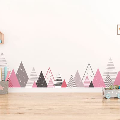 Kinderstickers van Scandinavische bergen, ontwerp Dorchka, 100 x 170 cm