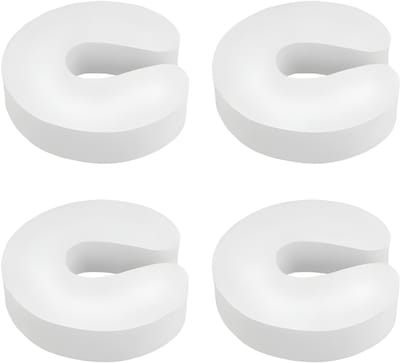 Deurstopper voor Binnen - Deurklem - Kinderbeveiliging Deur - Deurklink Buffer - Deurvastzetter - Deurbuffer - Deurwig - Wit - 4 Stuks