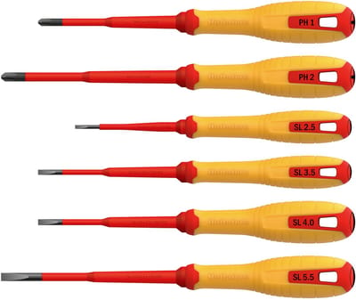 Hultafors HSS SL/PH VDE Schroevendraaierset PH & SL - VDE - 6 stuks