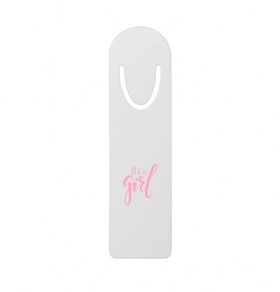 Hacebo® - It's a girl metalen boekenlegger - Baby - Kersverse ouders - Geboorte kraamcadeau meisje - babyshower Bladwijzer boekenleggers - 12.7 cm x 3.2cm