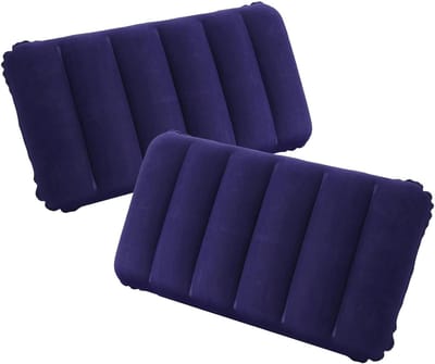 Comfortabele Opblaasbare Kussens voor Kamperen, Reizen en Strand, Ideaal voor Auto, Outdoor en Wandelen (Blauw)