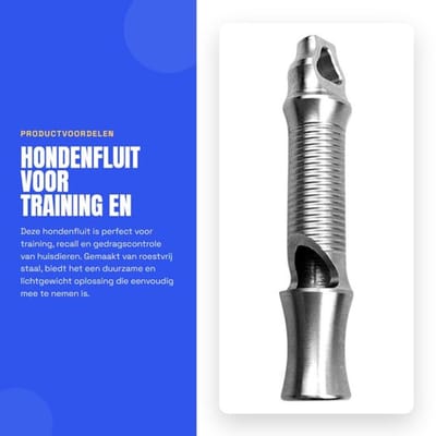 Hondenfluit 120dB - Training/Recall - Lichtgewicht/Waterdicht - Roestvrij Staal - Duurzaam - Geschikt voor Outdoor Activiteiten - Fluitje