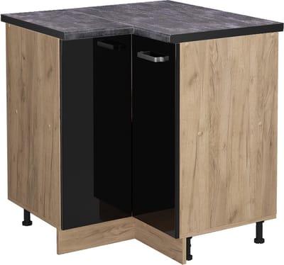 Vicco R-Line Hoekkast – 75.6 cm, WB Antraciet Zwart hoogglans