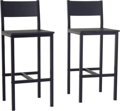 YELLOO LIGNANO Set 2 stoelen bar Arredo stoel keuken woonkamer kleur zwart model Set 2 Stools Black Lounge Home Bar Furniture Chair Living Kitchen
