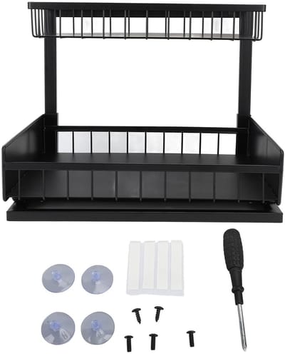 Dailygoody - Organisator Onder de Gootsteen - Ruimtebesparende Schuiflade - Snelle Installatie - Keukenopslag - Duurzaam - Geschikt voor Badkamer en K...